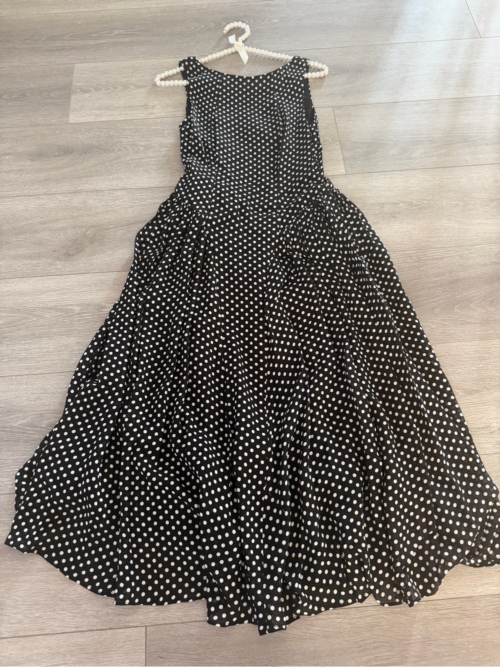 Reformation Black and White Polka Dot Midi Dress